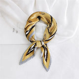 silk scarf women luxury ladies small head scarf