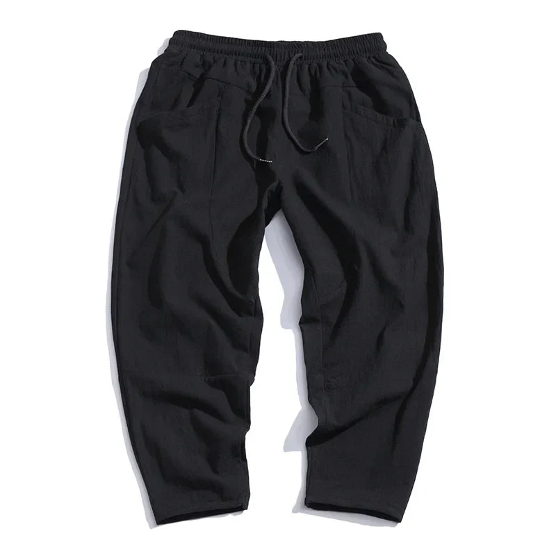 100% Cotton Summer Casual Pants Man Trendy Japanese