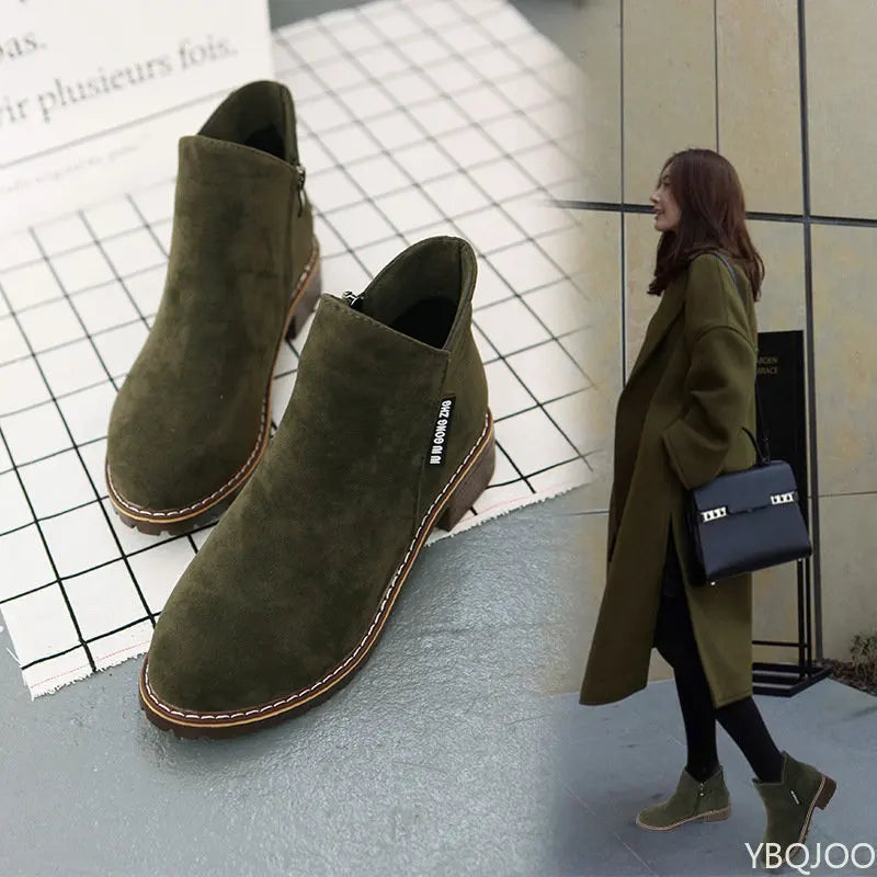 Shoes Women 2022 Fashion Thick Sole Ankle Boots