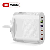 65W USB C Charger Multiple 6 Ports Type