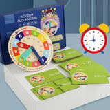 Wooden Clock Model Teaching Aid,Montessori Learning Clocks with