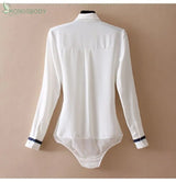 2023 Elegant Printing Bodysuits For Women Bow Tie