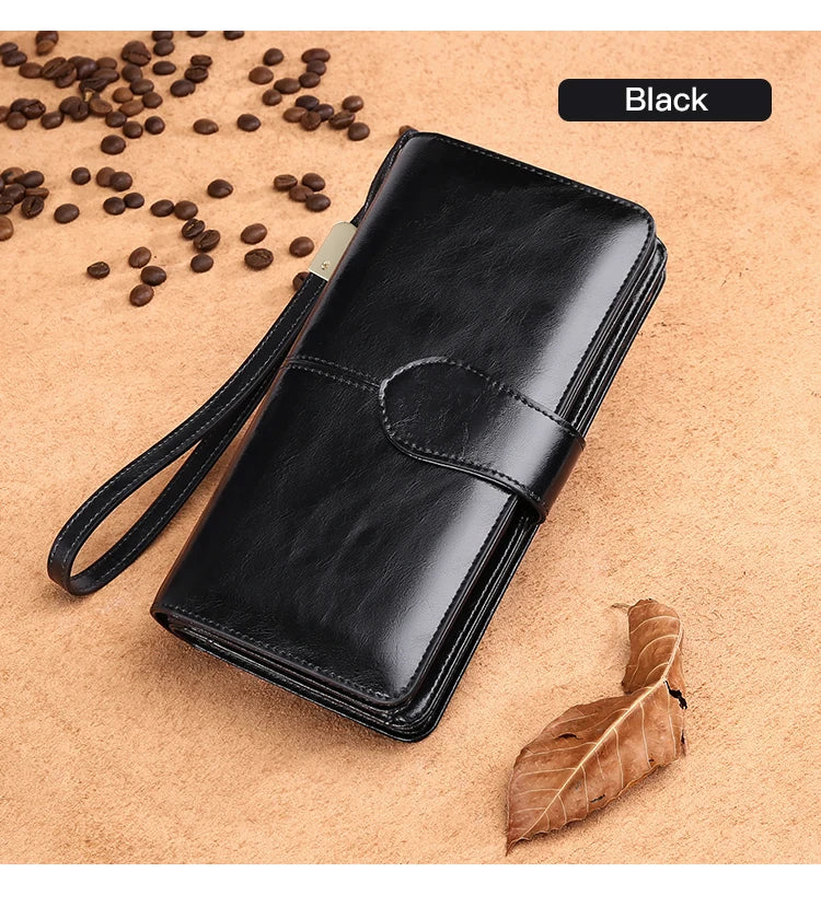 2024 Women's Genuine Leather Long Wallet