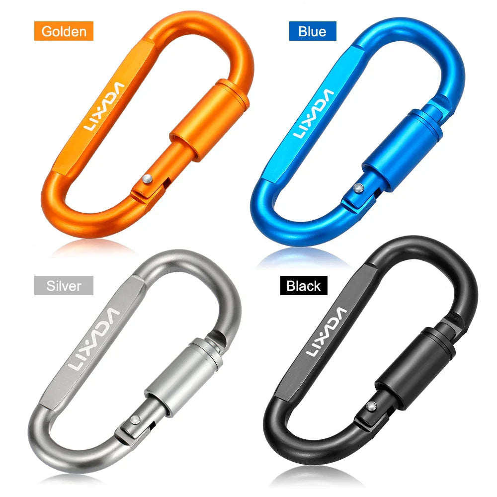 Lixada 9 Pack Aluminum Alloy D-ring Locking Carabiner