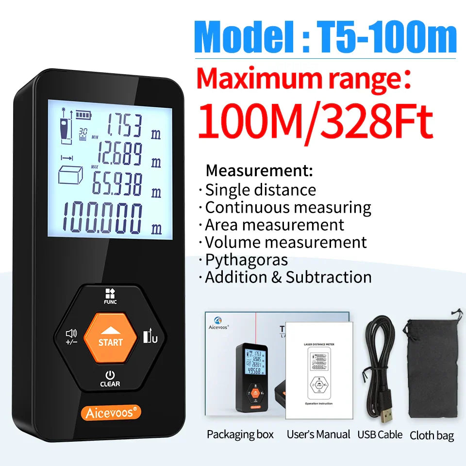 Aicevoos Digital Laser Rangefinder 50M 70M 100M 120M