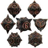 7pcs Solid Metal Dice Beautiful and Finely Crafted