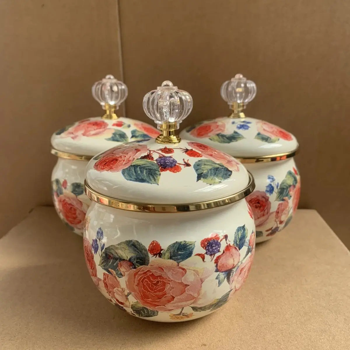 Enamel Enamel Sugar Jar Salt Jar Seasoning Container