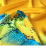 BYSIFA Yellow Green Scarves Bufandas Female Scarfs Shawl