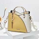 Newposs PU Leather Large Capacity Woman Handbag Grid
