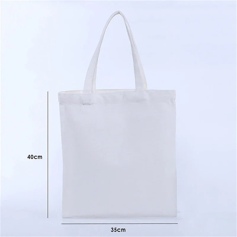Large Capacity Canvas Shoulder Handbag Folding EcoFriendly Cotton