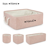 4pcs/set Customized Name Dog Clothes Storage Basket Pet