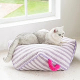 Bed for Cats Purple Pet Products Stripes Goods