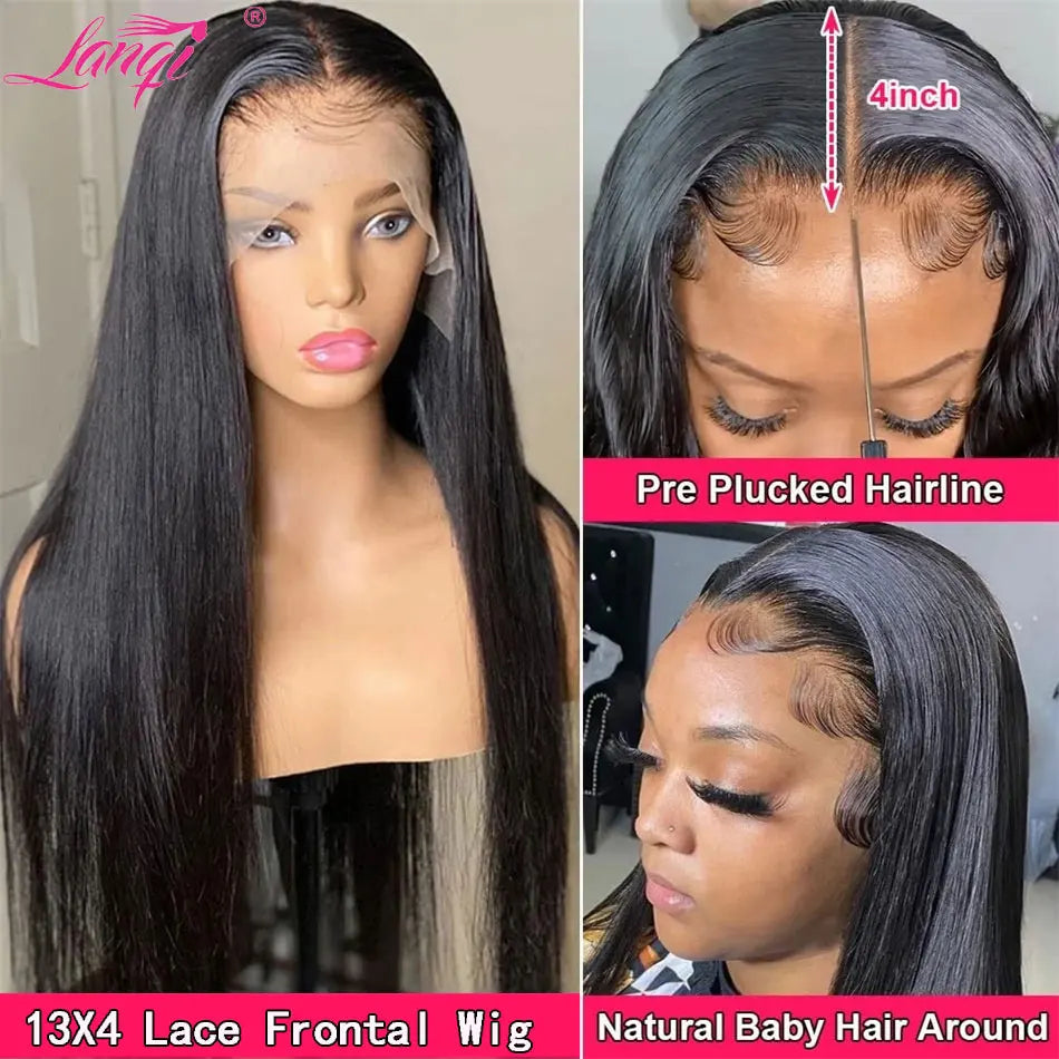 250 Density Human Hair Lace Frontal Wig Real