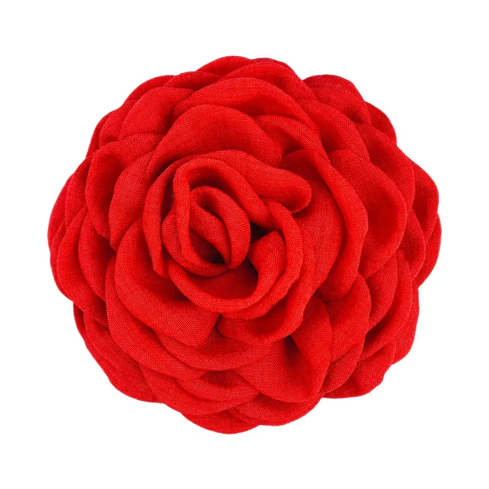 Fabric Rose Flower Crab Hair Clip Ins Popular