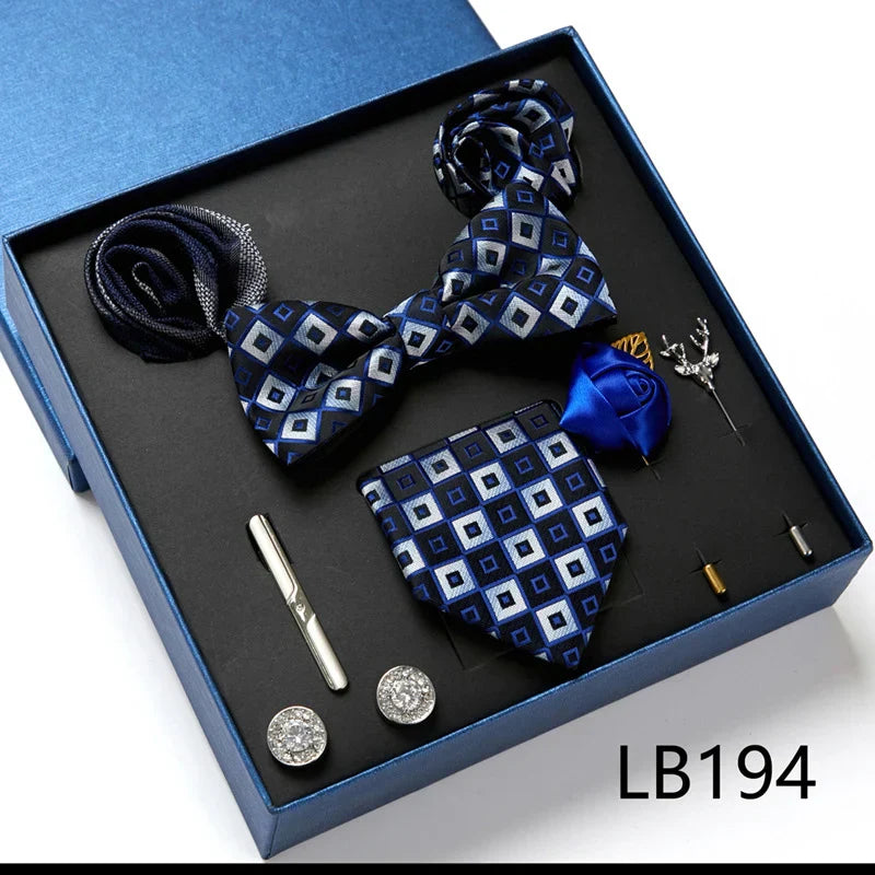 Luxury Quality Tie Set With Necktie Bowtie Pocket