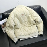 Winter Big Pocket Zipper Down Jacket Warm Vintage
