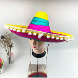 Colorful Straw Hats Mexican Style Outdoor Sun Protection