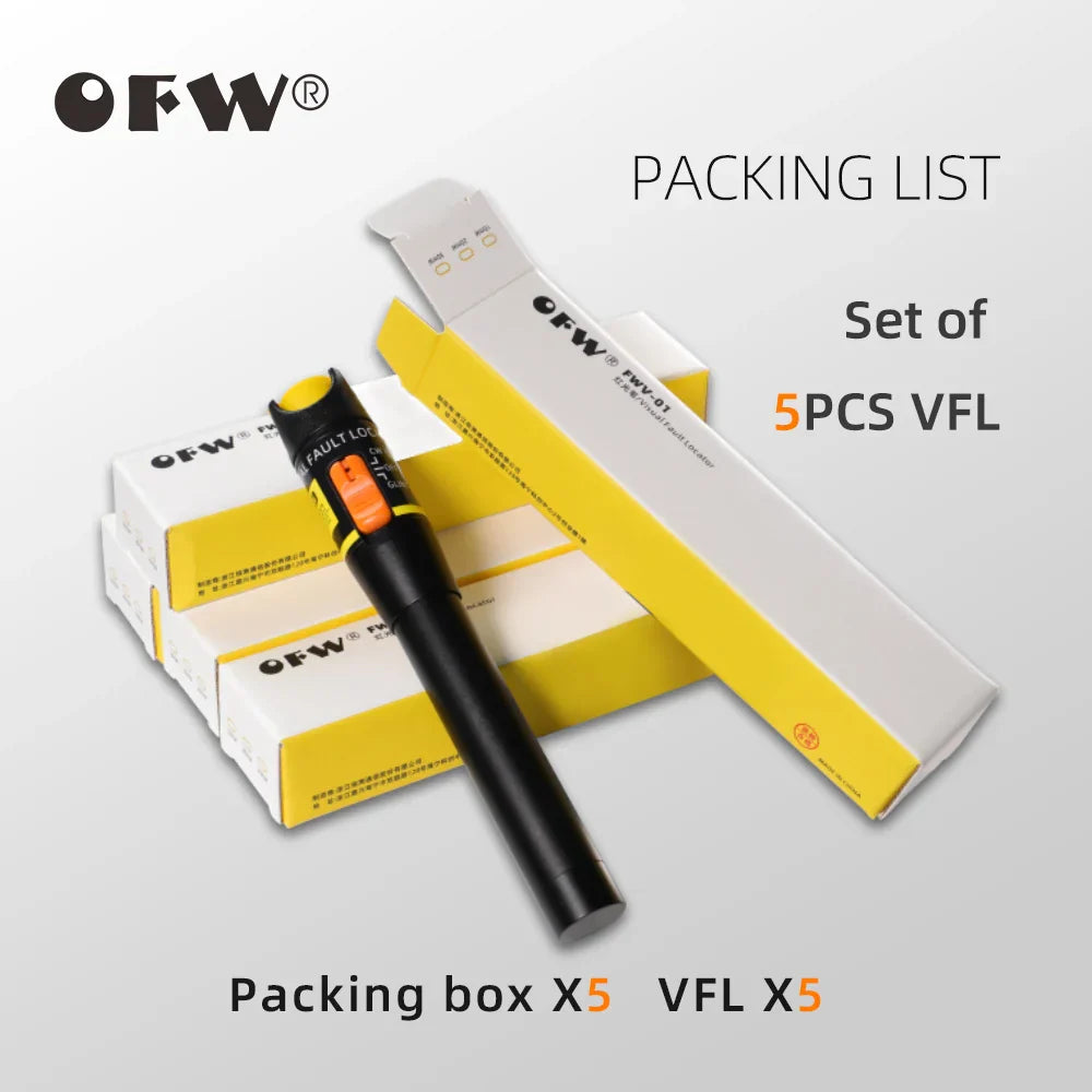 5PCS 10mW/10KM Visual Fault Locator VFL Fiber Optic