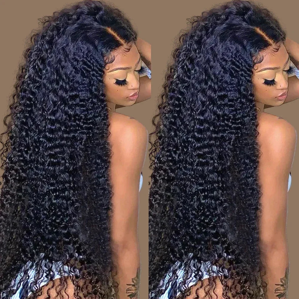 40 46 Inch Water Wave Lace Front Wig