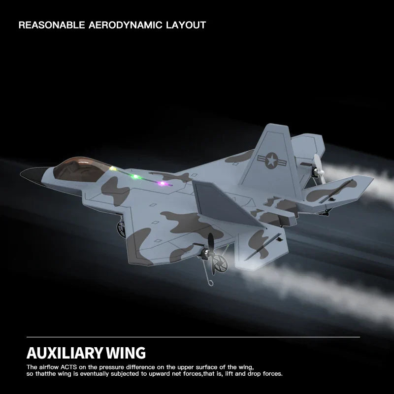 New F22S 2.4G 4CH 3D6G RC Airplane Raptor
