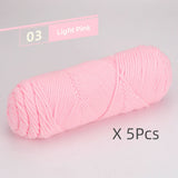 5 Pcs Cotton Select Yarn 17.63oz/500g, Light Worsted