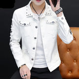 Fashion Men Denim Jacket Spring and Autumn Personalized