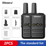 Btoera 2 Pcs Mini Walkie Talkie PMR 446