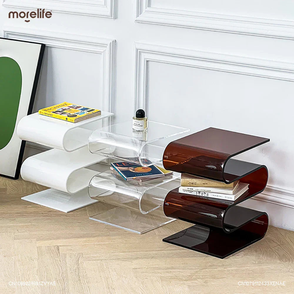 Nordic Transparent Acrylic Personality Bookshelves Living Room Minimalist