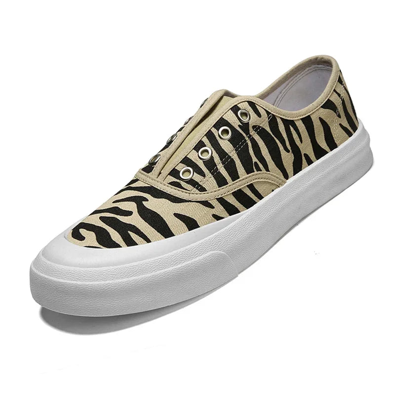 Men Canvas Shoes Fashion Solid Color Men Vulcanized