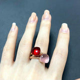 2PcsSet Pomellato Ring Stacked Mix Color Crystal Ring