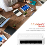 10/100 / 1000Mbps Mini Gigabit Network Switch 5