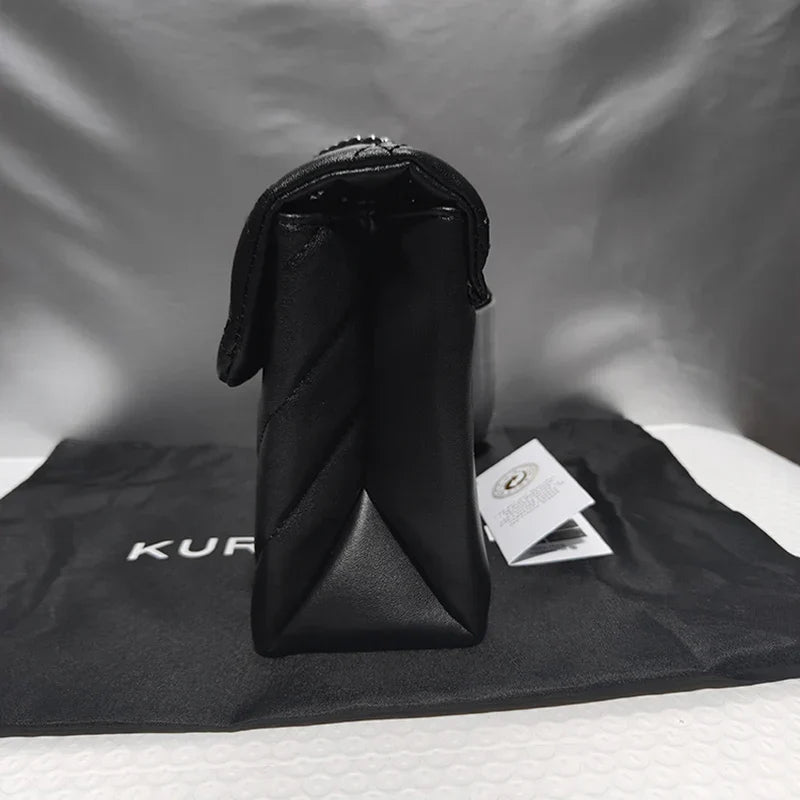 Kurt G Quilted Eagle Metal Women Shouder Bag