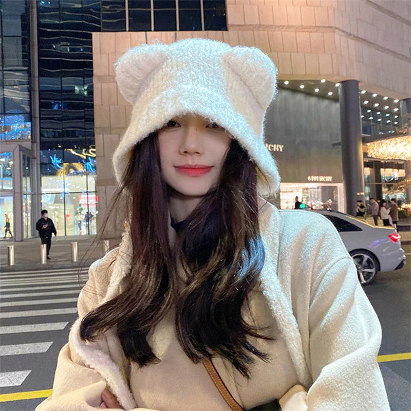 Autumn Winter Korea Balaclava Hats For Women Men