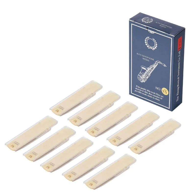10Pcs Eb Alto Sax Reeds Hardness Strength 1.0