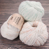 QJH 10PCS 100% Organic Cotton Yarn Pure/Mixed Color