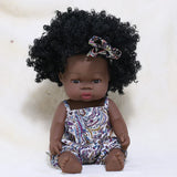 35cm Newborn Reborn African Doll Baby Simulation Soft
