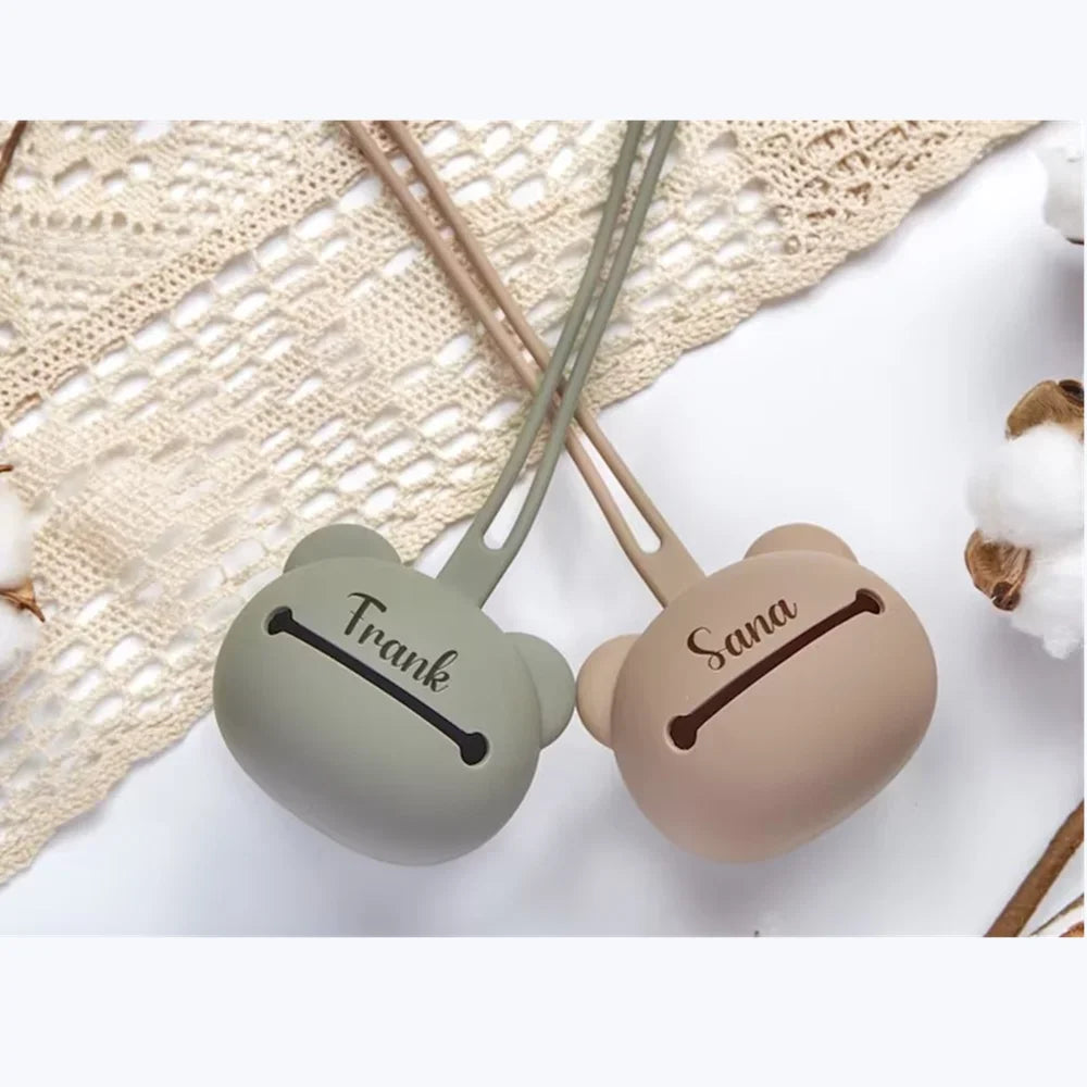 MIYOCAR Personalized Silicone Baby Pacifier Holder Case Custom