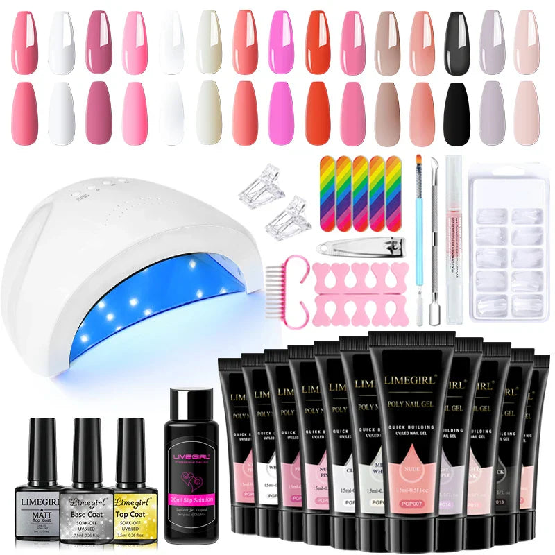 Nail Set for Nail Extensions Quick Building Poly