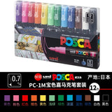 Uni Marker Pen, PC-3M Acrylic posca marcadores permanent