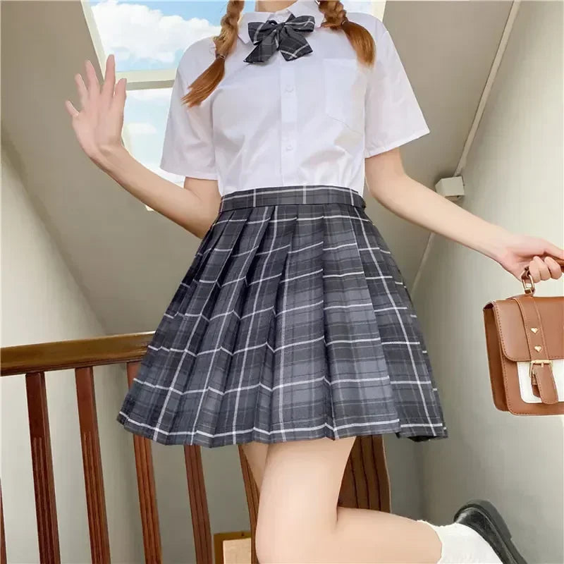 Japanese Uniform Korean School JK Uniform Shirt Plaid