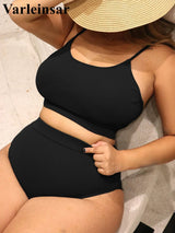 0XL 4XL Ribbed Bikini Large Size Swimwear Plus