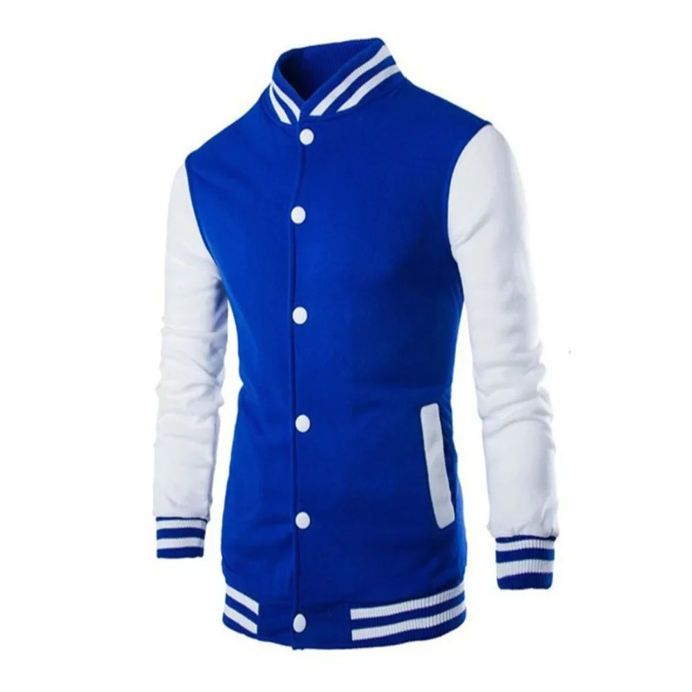 Jacket European Size Men's Stand Collar Baseball Shirt