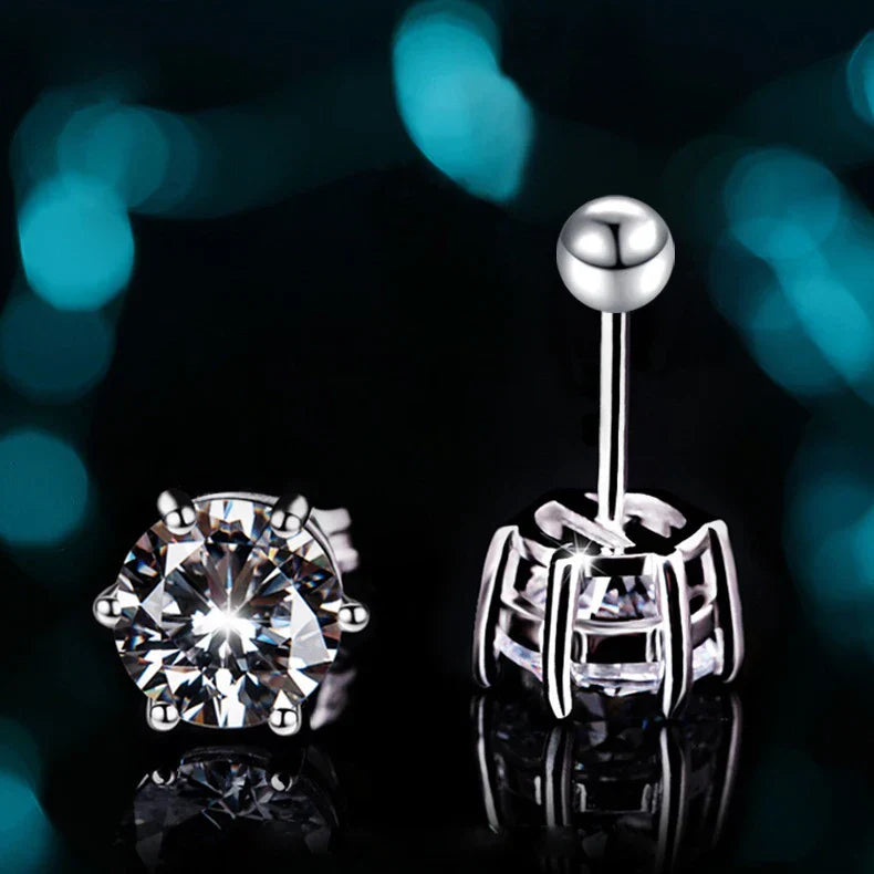 D VVS1 Moissanite Stud Earrings For Women 925