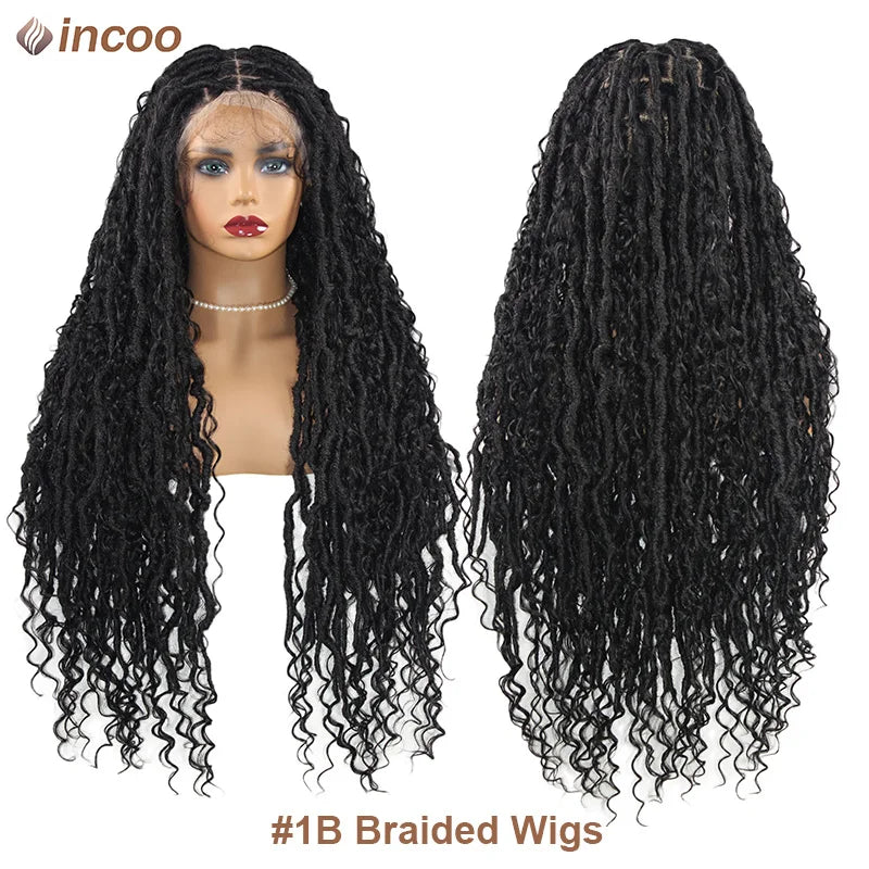 32" Synthetic Full Lace Front Wigs Locs Braided