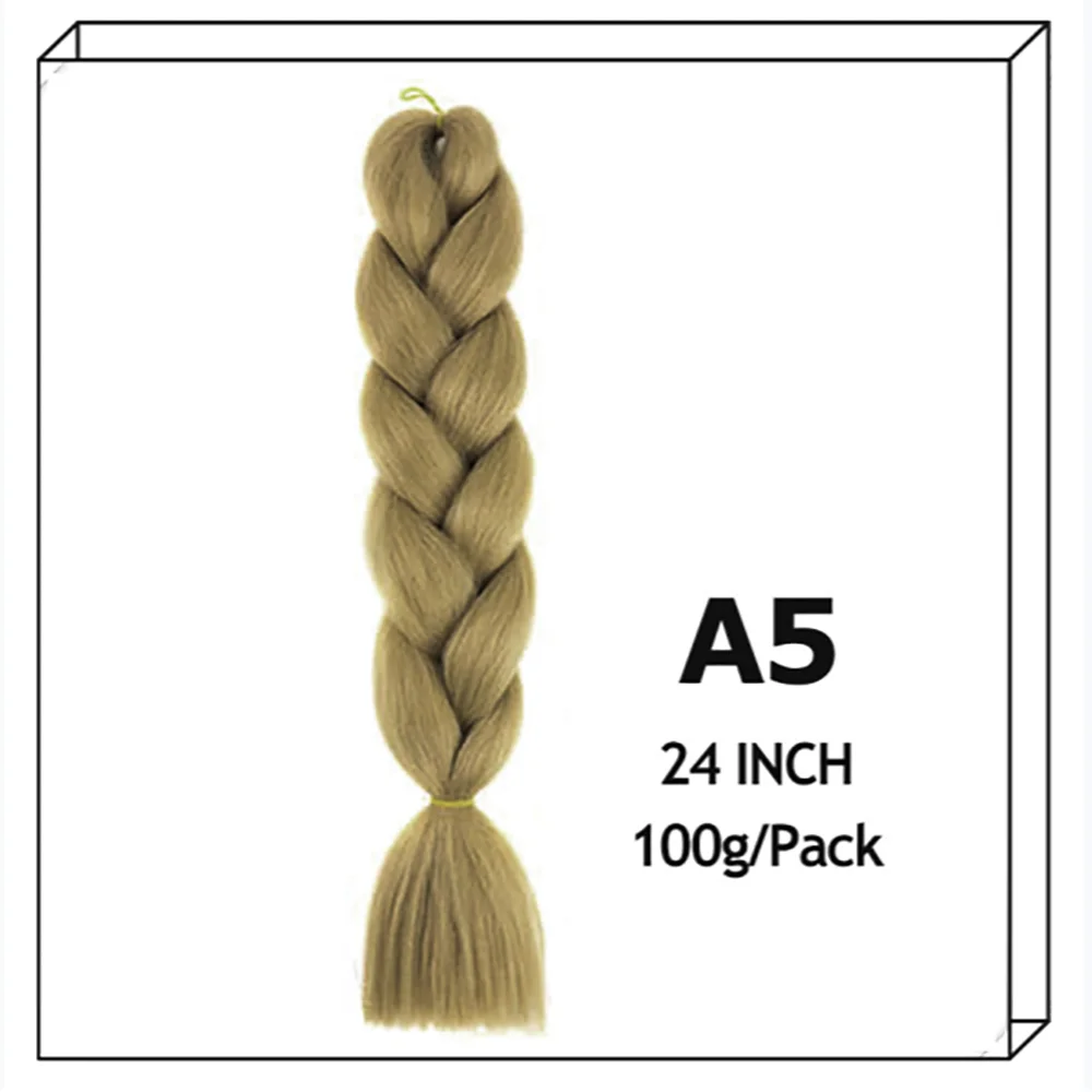 24Inch Synthetic Long Jumbo Ombre Braiding Hair For