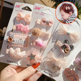 12Pcs Set Animal Crown Flower Baby Hairpins Sweet