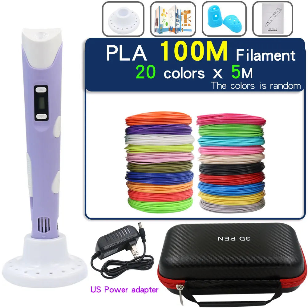 Creative 3D Printing Pen for Kids - LCD