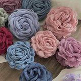 Fabric Rose Flower Crab Hair Clip Ins Popular