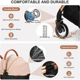 Push Button Dog Pet Stroller No-Zip With Detachable