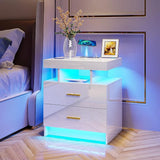 Auto LED Nightstand With Wireless Charging Station &